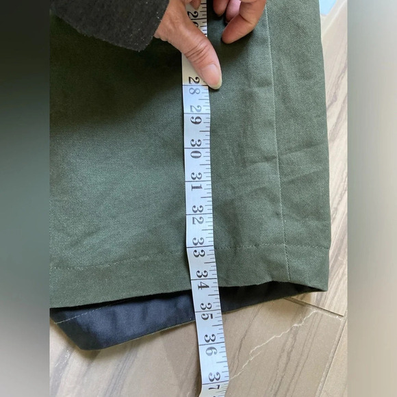 Matcha Story Green Long line canvas Utility Jacket Sz XL - Picture 9 of 9